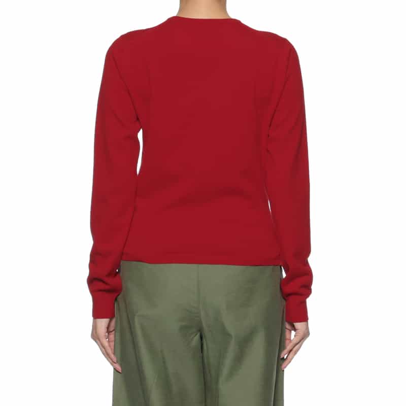 AURALEE AURALEE＜オーラリー＞ ウール素材クルーネックニットプルオーバー RED