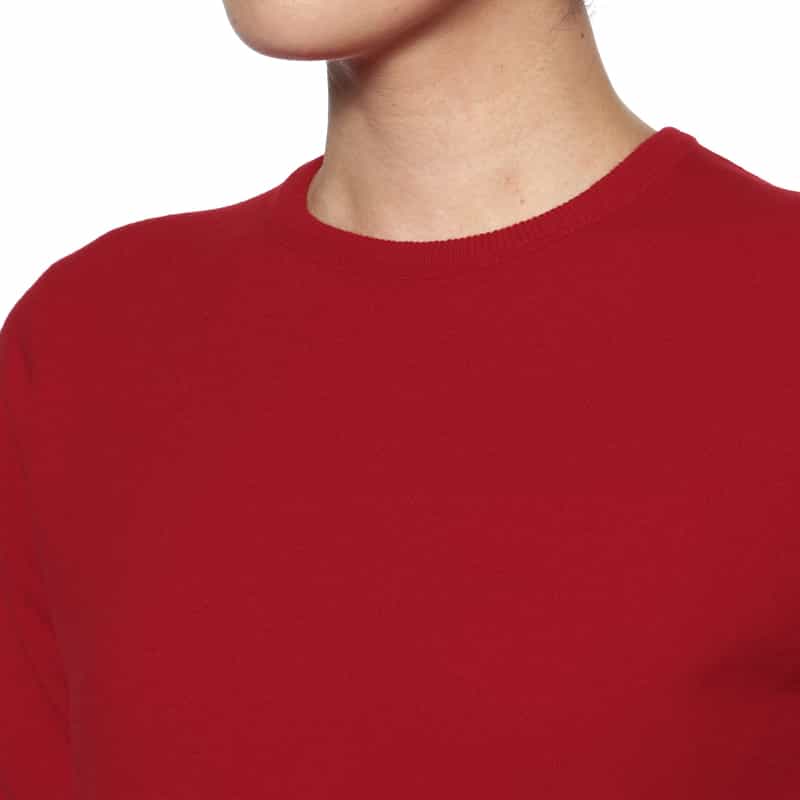 AURALEE AURALEE＜オーラリー＞ ウール素材クルーネックニットプルオーバー RED