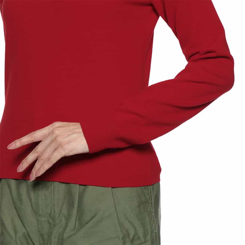 AURALEE AURALEE＜オーラリー＞ ウール素材クルーネックニットプルオーバー RED