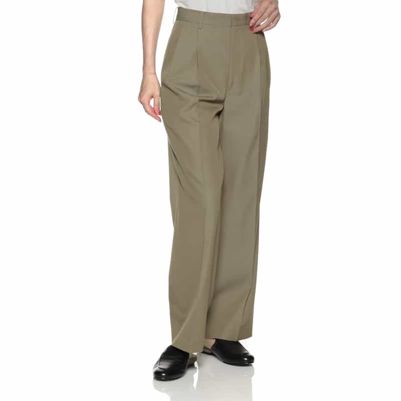 AURALEE AURALEE＜オーラリー＞ タック入りウールパンツ KHAKI