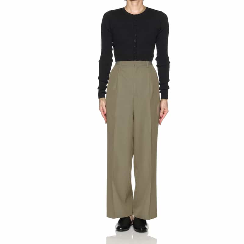 AURALEE AURALEE＜オーラリー＞ タック入りウールパンツ KHAKI