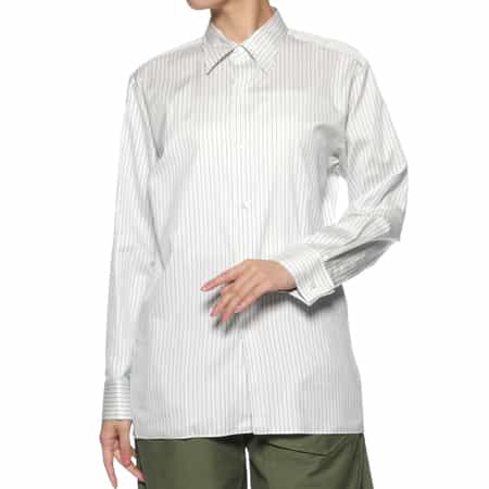 AURALEE ボーダー 長袖Tシャツ　カットソー　ニット　コットン AURALEE＜オーラリー＞ ロングスリーブボーダー柄Tシャツ