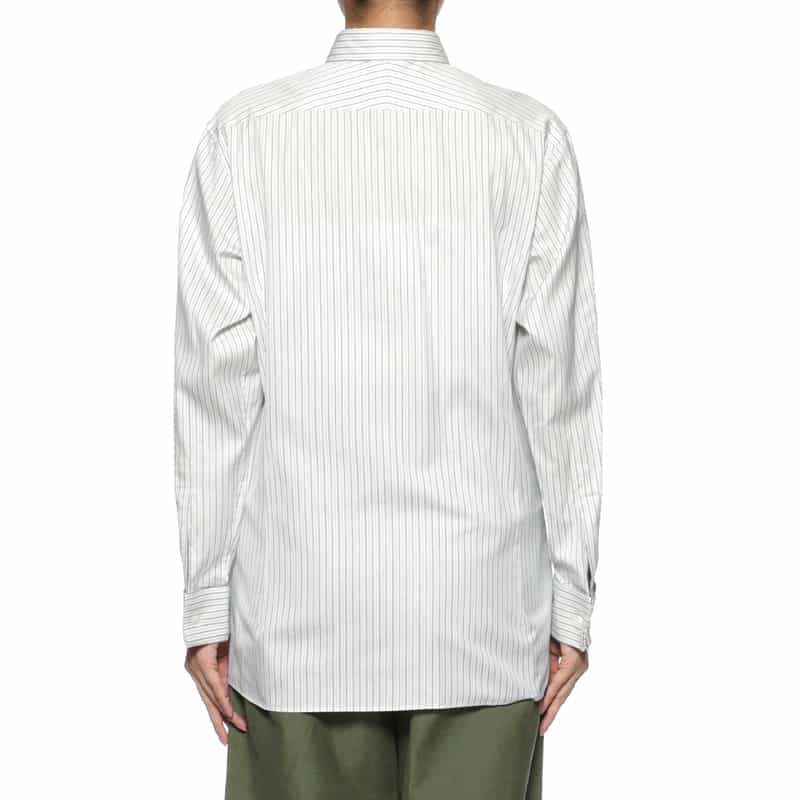 AURALEE AURALEE＜オーラリー＞ ストライプ柄ダブルカフシャツ WHITE
