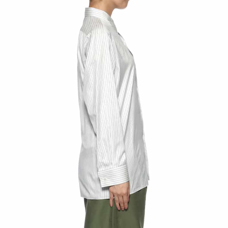 AURALEE AURALEE＜オーラリー＞ ストライプ柄ダブルカフシャツ WHITE