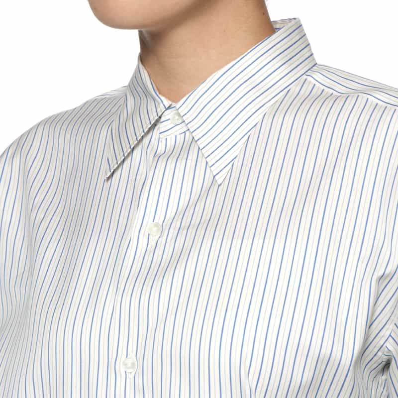 AURALEE AURALEE＜オーラリー＞ ストライプ柄ダブルカフシャツ WHITE