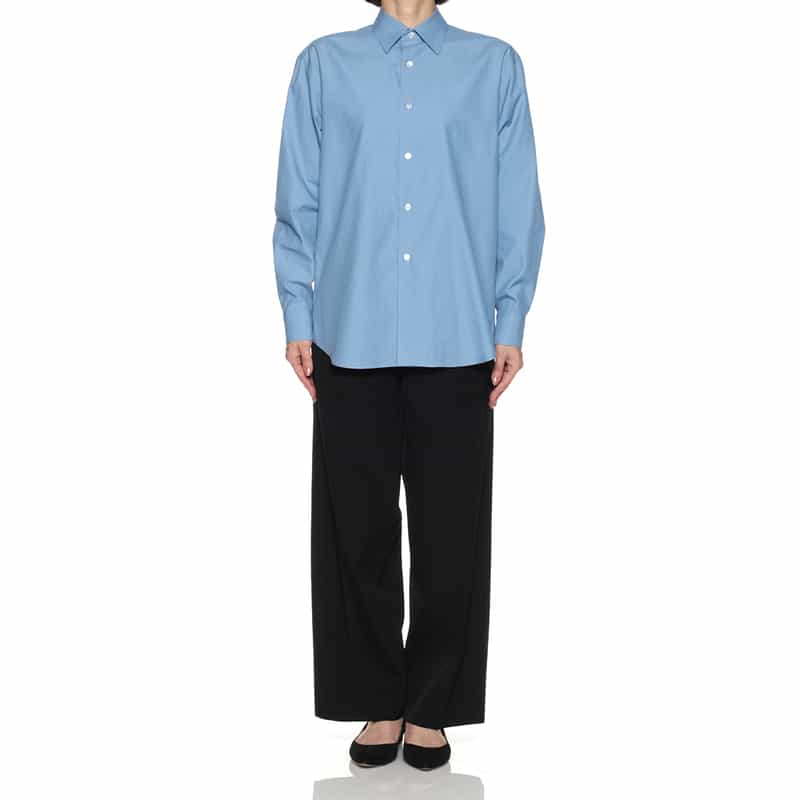 AURALEE AURALEE＜オーラリー＞ レギュラーカラーシャツ BLUE
