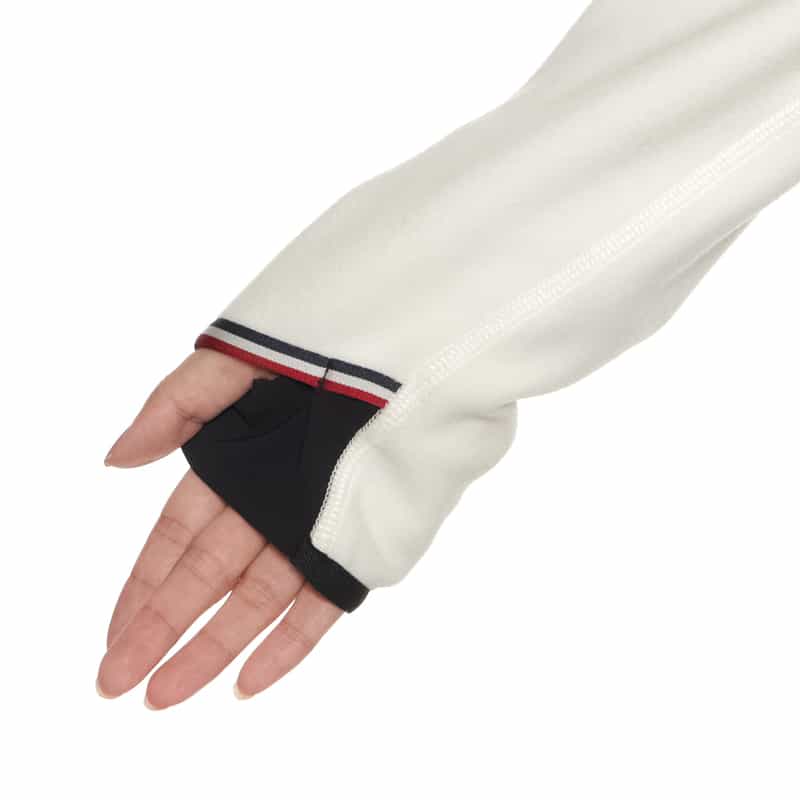 MONCLER GRENOBLE MONCLER GRENOBLE ＜モンクレール グルノーブル＞ジップアップ フリースジップアップブルゾン WHITE