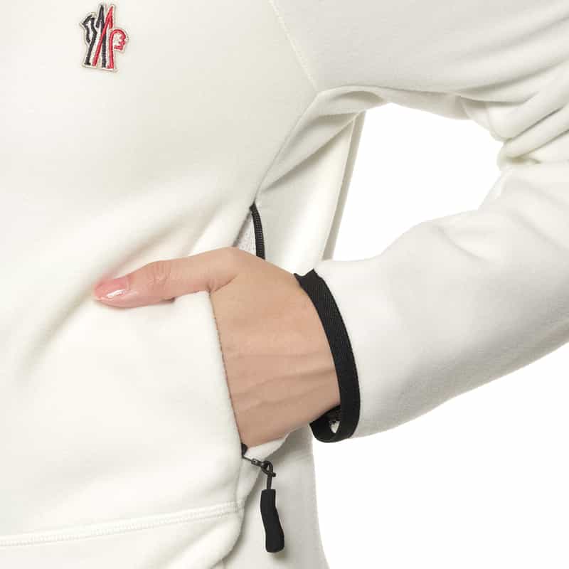MONCLER GRENOBLE MONCLER GRENOBLE ＜モンクレール グルノーブル＞ジップアップ フリースジップアップブルゾン WHITE