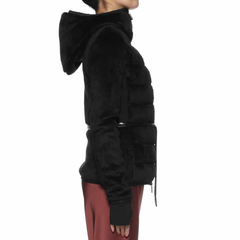 MONCLER GRENOBLE MONCLER GRENOBLE ＜モンクレール グルノーブル＞ジップアップ フーデッドダウンブルゾン BLACK