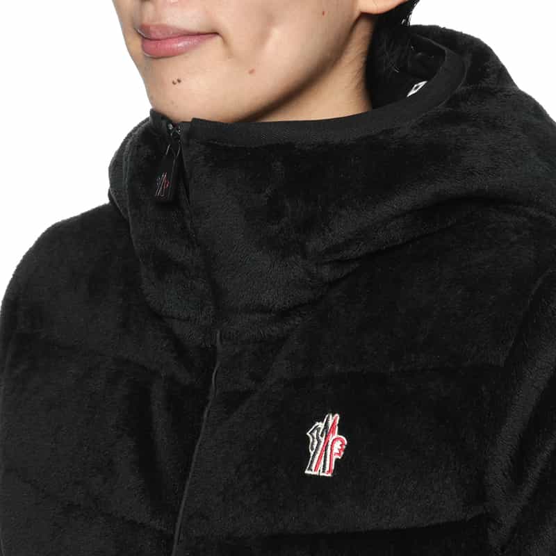MONCLER GRENOBLE MONCLER GRENOBLE ＜モンクレール グルノーブル＞ジップアップ フーデッドダウンブルゾン BLACK