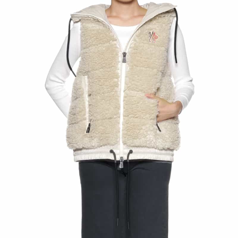 MONCLER GRENOBLE MONCLER GRENOBLE＜モンクレール グルノーブル＞ フリースダウンベスト IVORY