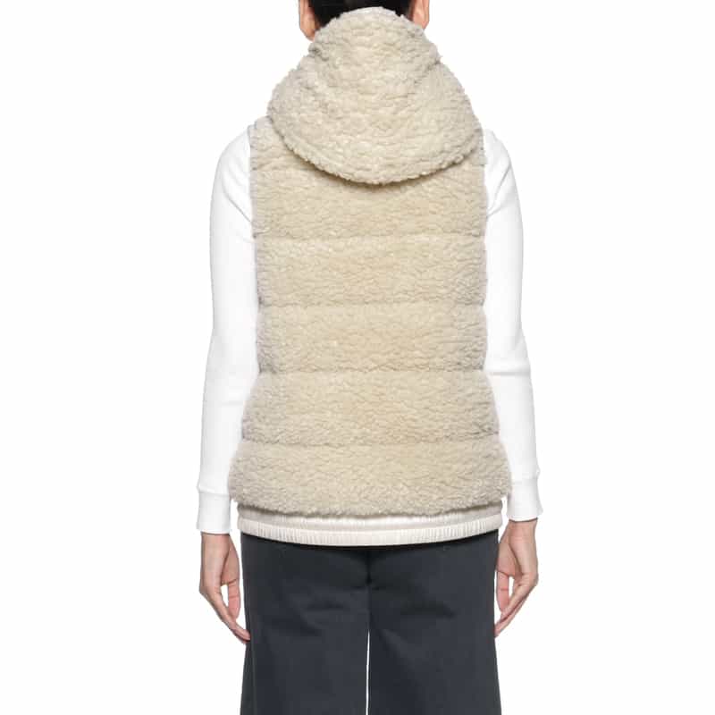 MONCLER GRENOBLE MONCLER GRENOBLE＜モンクレール グルノーブル＞ フリースダウンベスト IVORY