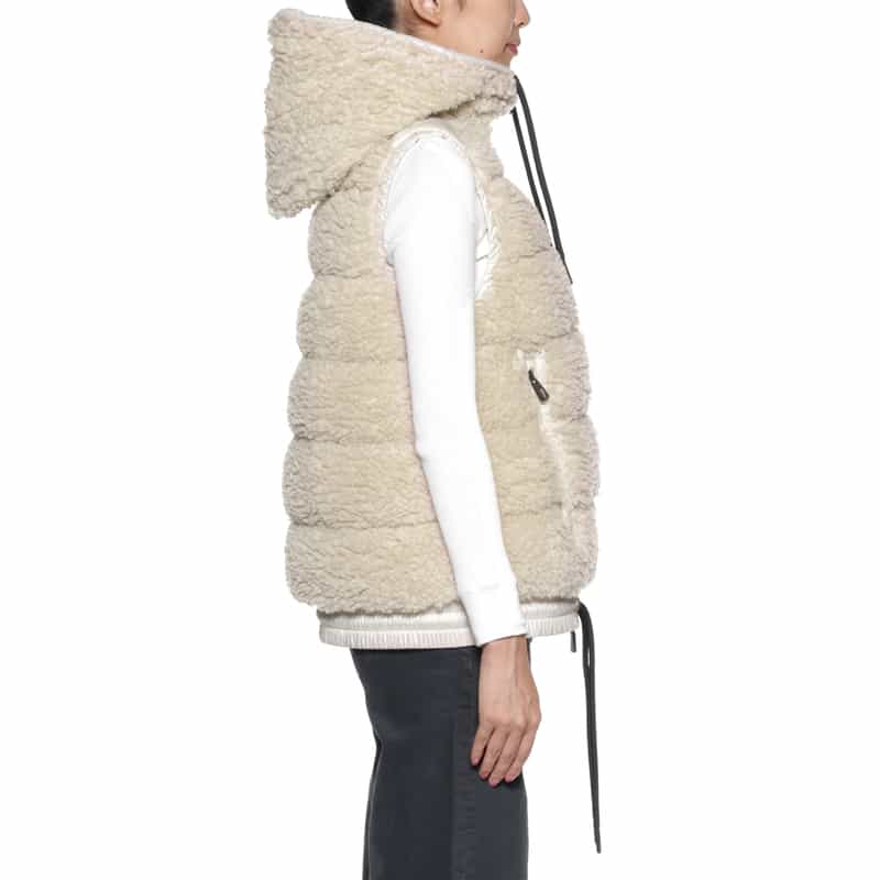 MONCLER GRENOBLE MONCLER GRENOBLE＜モンクレール グルノーブル＞ フリースダウンベスト IVORY