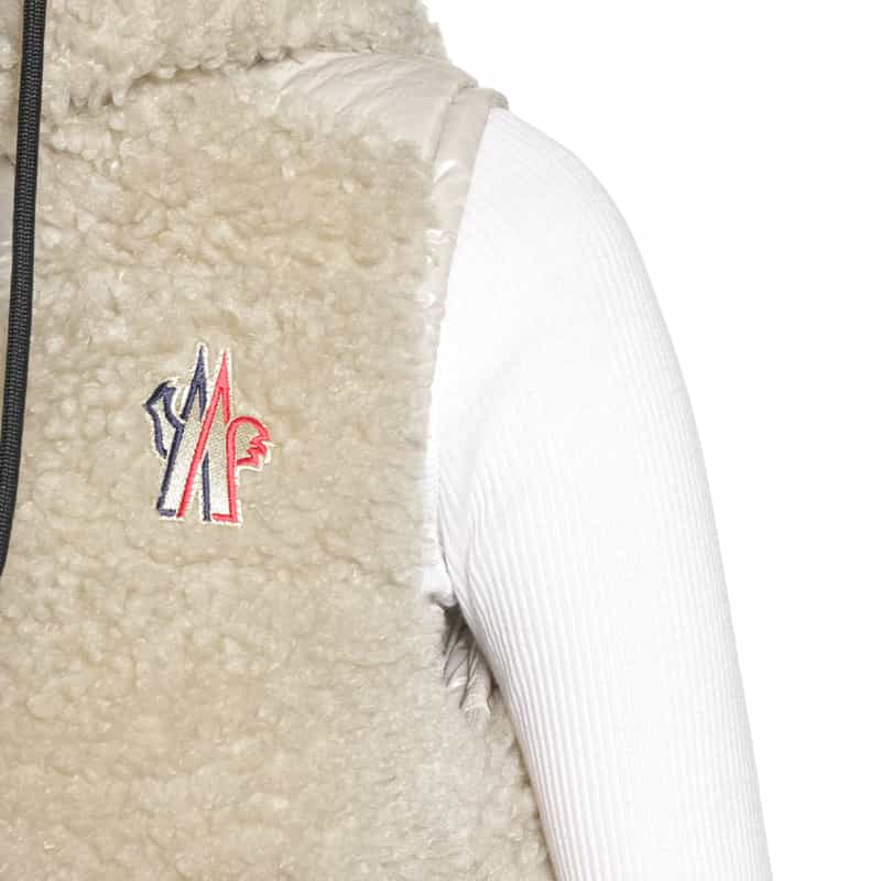 MONCLER GRENOBLE MONCLER GRENOBLE＜モンクレール グルノーブル＞ フリースダウンベスト IVORY
