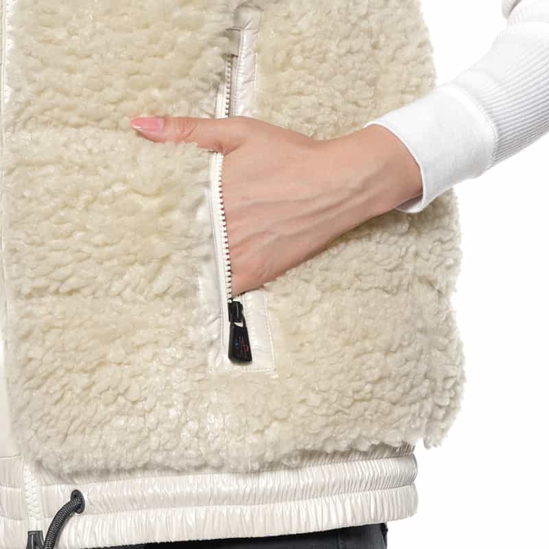 MONCLER GRENOBLE MONCLER GRENOBLE＜モンクレール グルノーブル＞ フリースダウンベスト IVORY