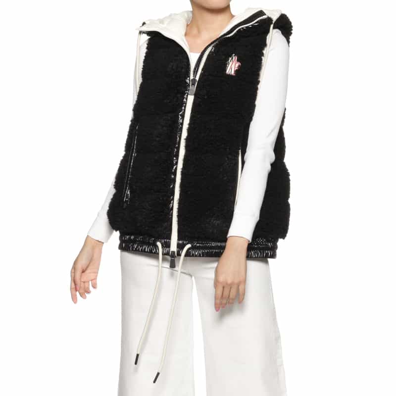 MONCLER GRENOBLE MONCLER GRENOBLE＜モンクレール グルノーブル＞ フリースダウンベスト BLACK