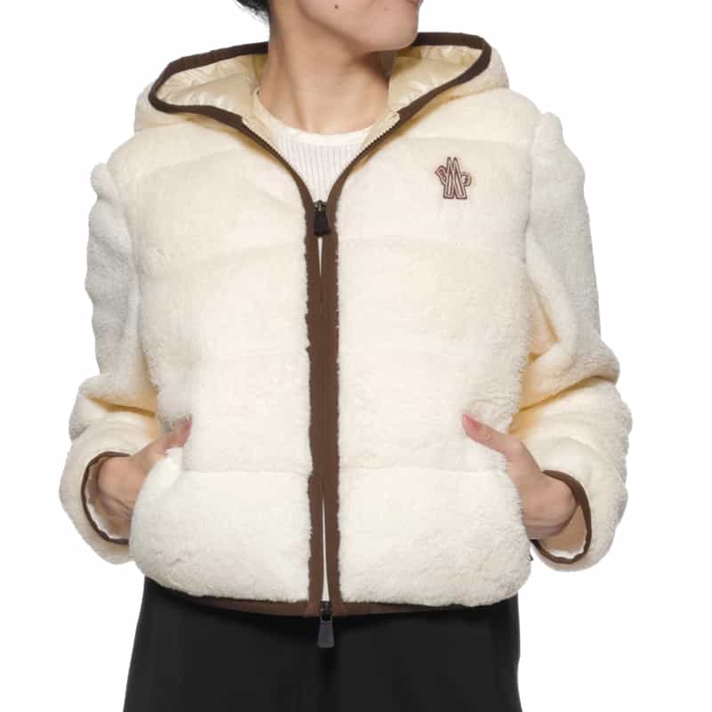 MONCLER GRENOBLE MONCLER GRENOBLE ＜モンクレール グルノーブル＞ジップアップ フーデッドダウンパーカ IVORY