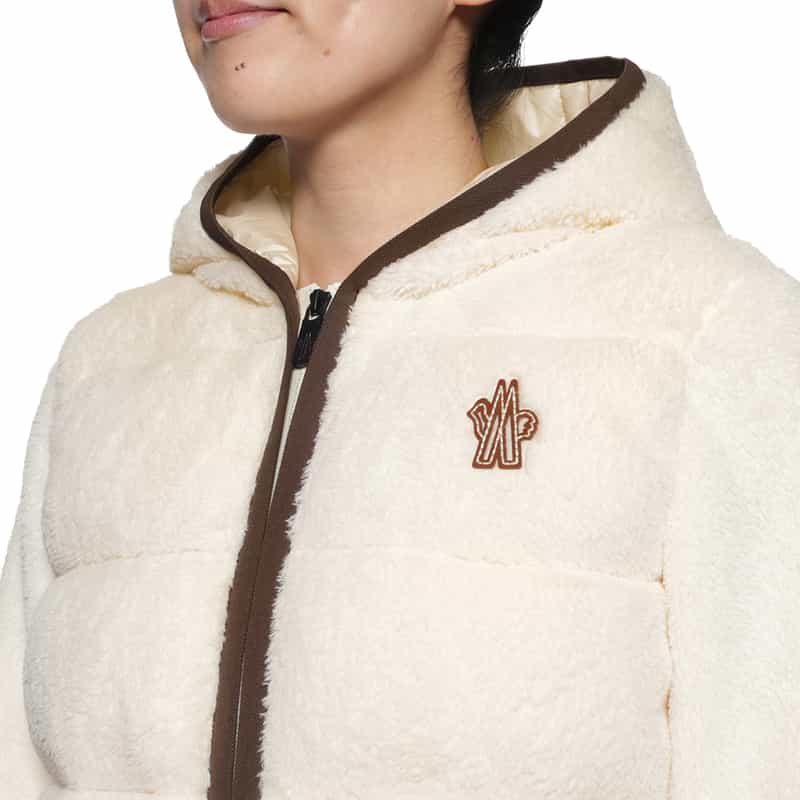 MONCLER GRENOBLE MONCLER GRENOBLE ＜モンクレール グルノーブル＞ジップアップ フーデッドダウンブルゾン IVORY