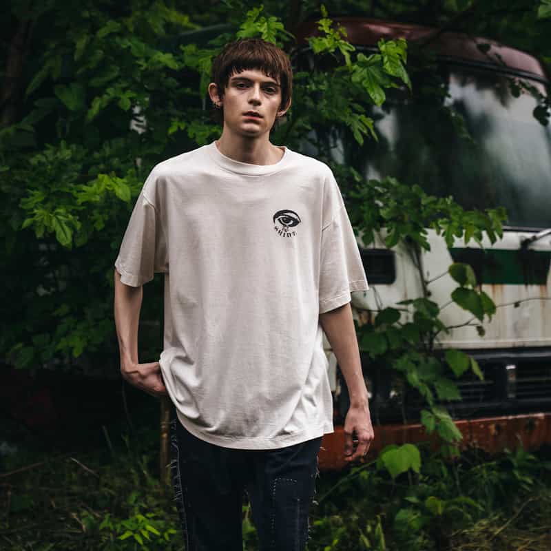 SAINT MXXXXXX SAINT MXXXXXX＜セント マイケル＞ ヴィンテージ加工プリントTシャツ WHITE
