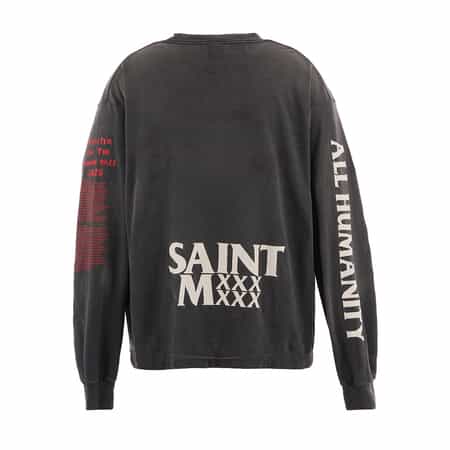 セントマイケル★24SS ヴィンテージ加工ロングスリーブTシャツ カットソー セントマイケル☆24SS ヴィンテージ加工ロングスリーブTシャツ