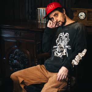 SAINT MXXXXXX<セント マイケル> ヴィンテージ加工ロングスリーブプリントTシャツ