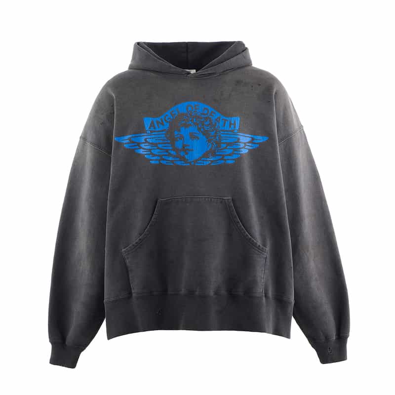 SAINT MXXXXXX SAINT MXXXXXX＜セント マイケル＞ ヴィンテージ加工スウェットフーディ BLACK