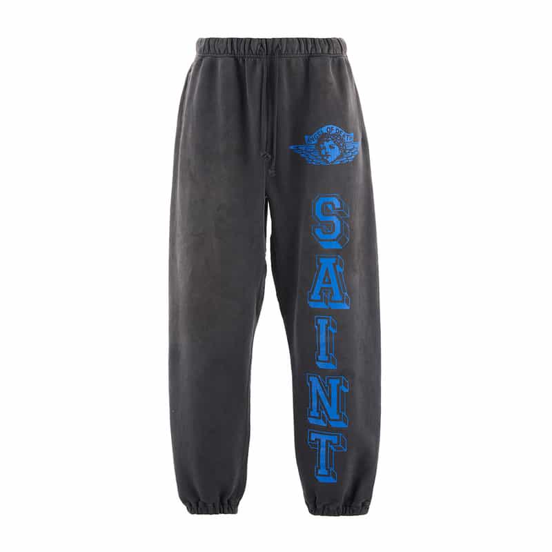 SAINT MXXXXXX SAINT MXXXXXX＜セント マイケル＞ ヴィンテージ加工スウェットパンツ BLACK