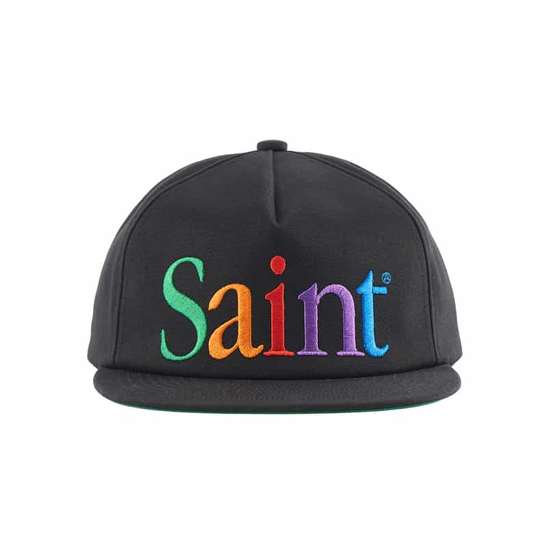 SAINT MXXXXXX SAINT MXXXXXX＜セント マイケル＞ ロゴ入りベースボールキャップ BLACK