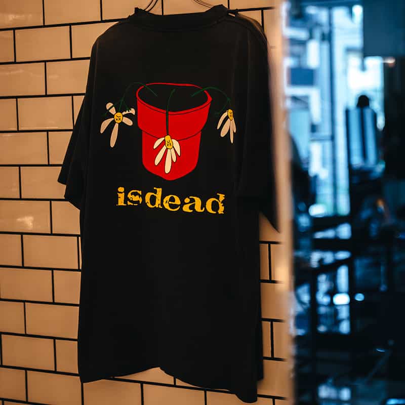 SAINT MXXXXXX SAINT MXXXXXX＜セント マイケル＞ ヴィンテージ加工プリントTシャツ BLACK