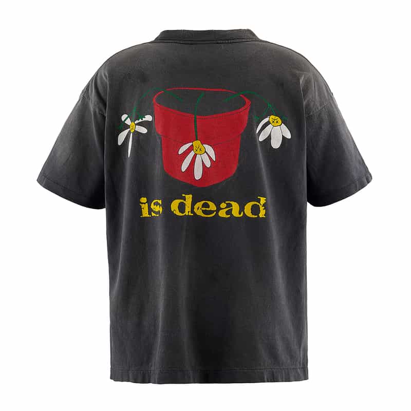 SAINT MXXXXXX SAINT MXXXXXX＜セント マイケル＞ ヴィンテージ加工プリントTシャツ BLACK