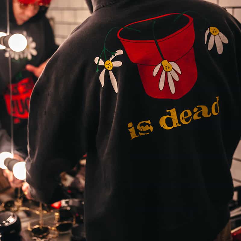 SAINT MXXXXXX SAINT MXXXXXX＜セント マイケル＞ ヴィンテージ加工スウェットフーディ BLACK