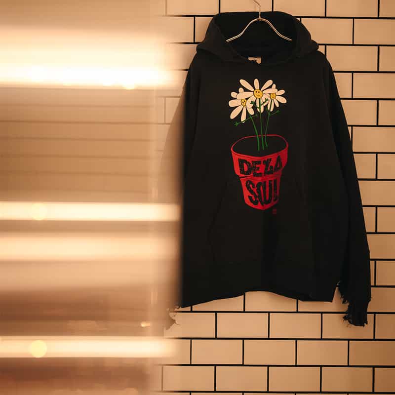 SAINT MXXXXXX SAINT MXXXXXX＜セント マイケル＞ ヴィンテージ加工スウェットフーディ BLACK