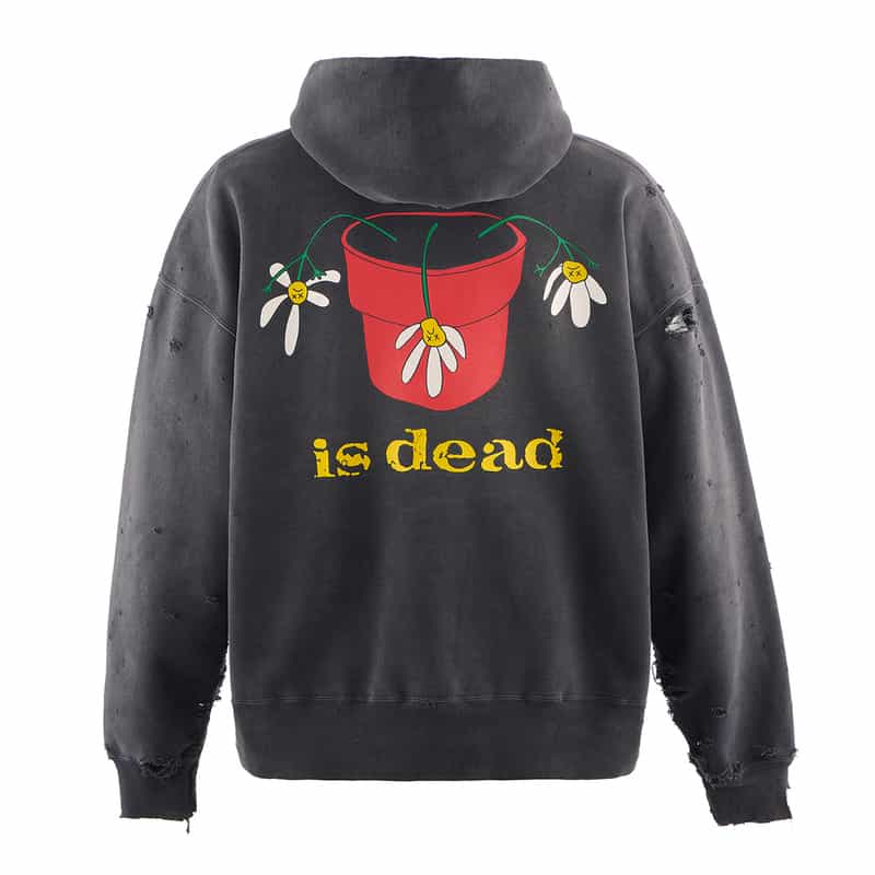 SAINT MXXXXXX SAINT MXXXXXX＜セント マイケル＞ ヴィンテージ加工スウェットフーディ BLACK