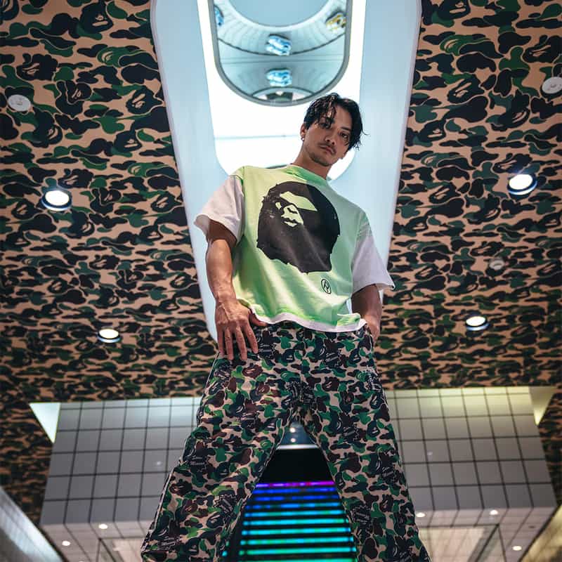SAINT MXXXXXX SAINT MXXXXXX＜セント マイケル＞ ヴィンテージ加工Tシャツ GREEN
