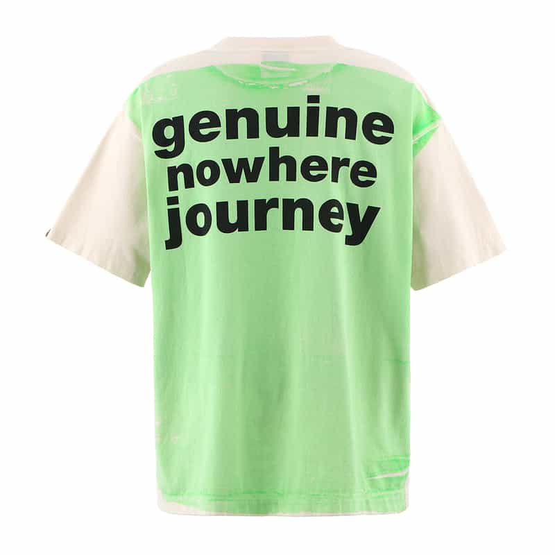 SAINT MXXXXXX SAINT MXXXXXX＜セント マイケル＞ ヴィンテージ加工Tシャツ GREEN