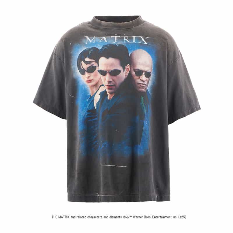 SAINT MXXXXXX SAINT MXXXXXX＜セント マイケル＞ ヴィンテージ加工Tシャツ BLACK