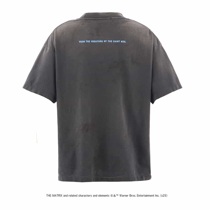 SAINT MXXXXXX SAINT MXXXXXX＜セント マイケル＞ ヴィンテージ加工Tシャツ BLACK