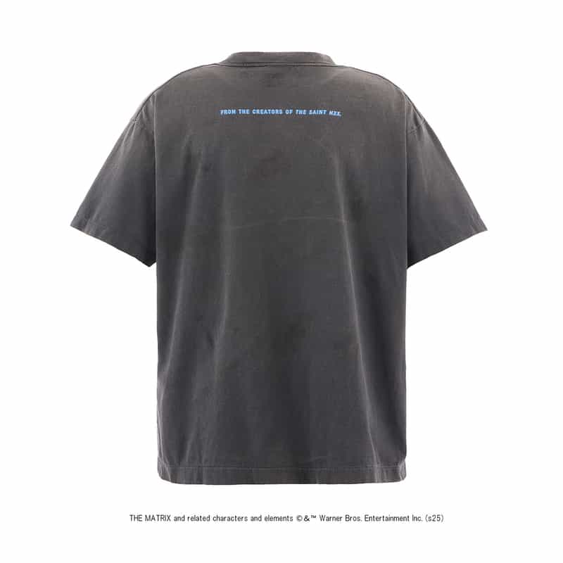 SAINT MXXXXXX SAINT MXXXXXX＜セント マイケル＞ ヴィンテージ加工Tシャツ BLACK