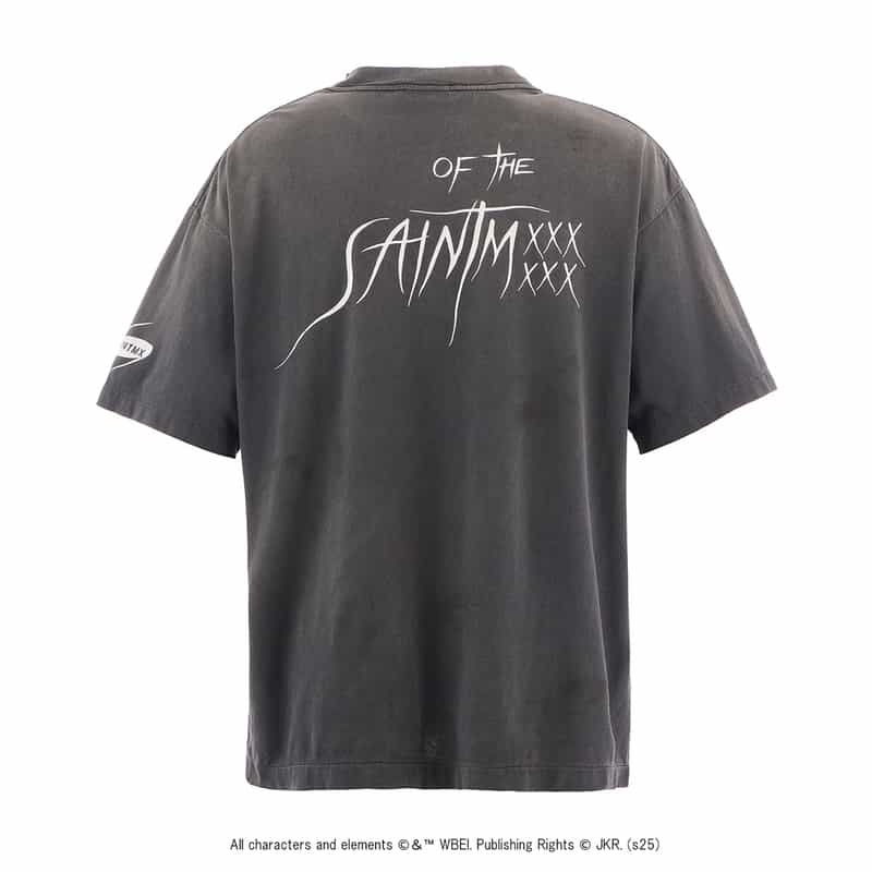 SAINT MXXXXXX SAINT MXXXXXX＜セント マイケル＞ ヴィンテージ加工プリントTシャツ BLACK