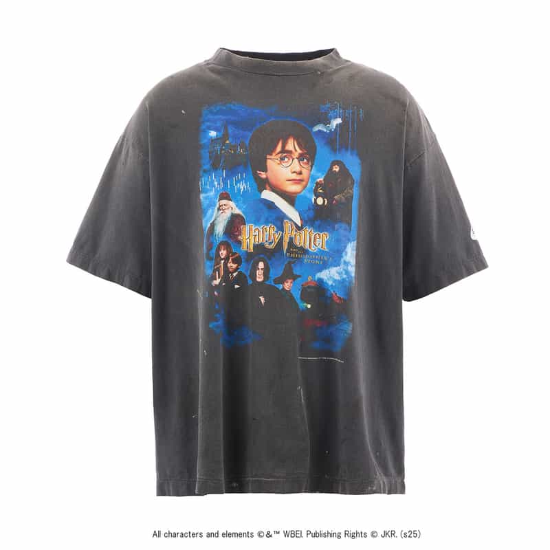 SAINT MXXXXXX SAINT MXXXXXX＜セント マイケル＞ ヴィンテージ加工プリントTシャツ BLACK