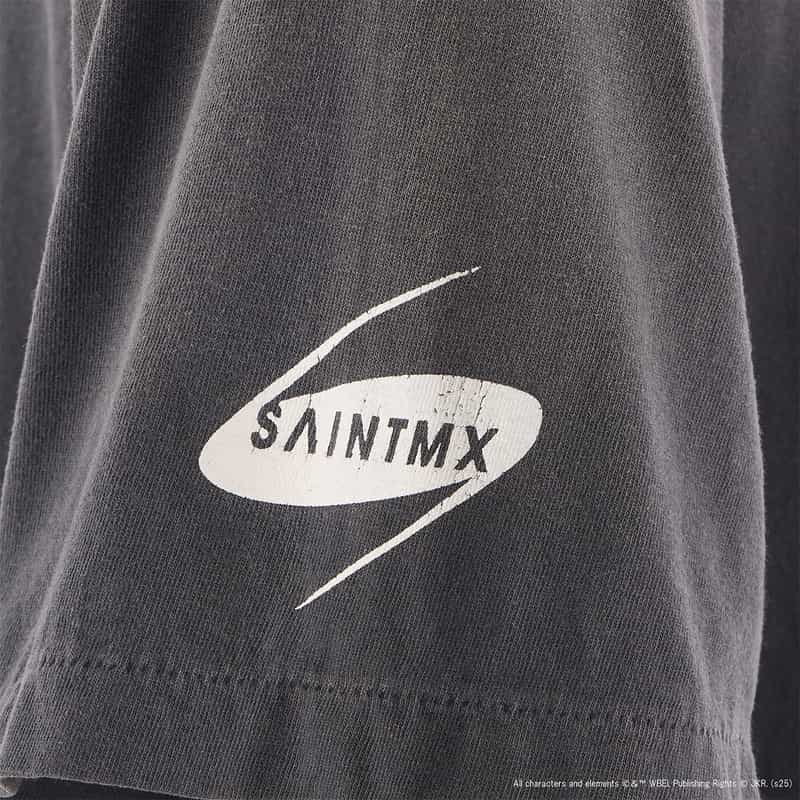 SAINT MXXXXXX SAINT MXXXXXX＜セント マイケル＞ ヴィンテージ加工プリントTシャツ BLACK