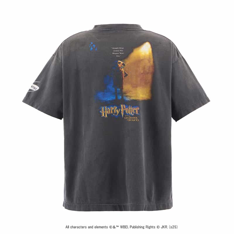 SAINT MXXXXXX SAINT MXXXXXX＜セント マイケル＞ ヴィンテージ加工プリントTシャツ BLACK