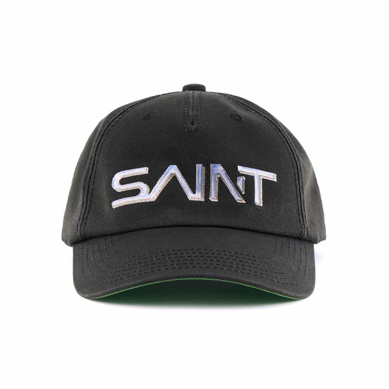 SAINT MXXXXXX SAINT MXXXXXX＜セント マイケル＞ ロゴ入りベースボールキャップ BLACK