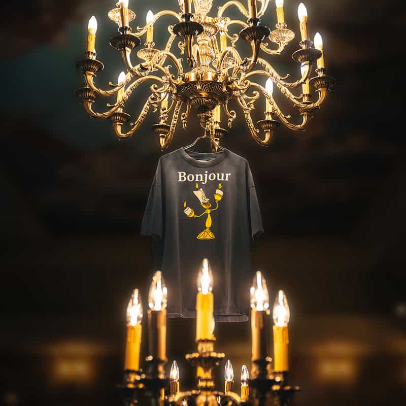 SAINT MXXXXXX SAINT MXXXXXX＜セント マイケル＞ ヴィンテージ加工プリントTシャツ NAVY
