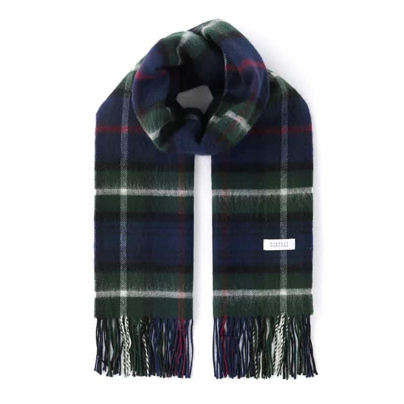 チェック柄フリンジスカーフ