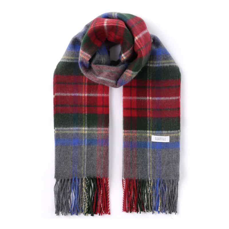 チェック柄フリンジスカーフ