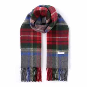 チェック柄フリンジスカーフ