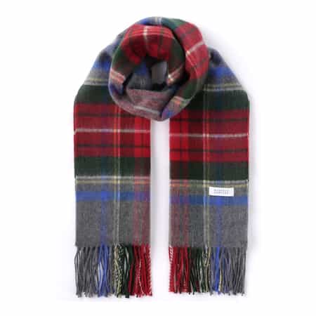 チェック柄フリンジスカーフ