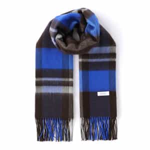 チェック柄フリンジスカーフ