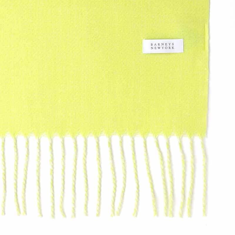 BARNEYS NEW YORK フリンジスカーフ LIGHT YELLOW